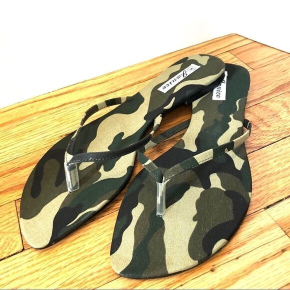 Camouflage camo green olive drab sandals thongs - Picture 4 of 15